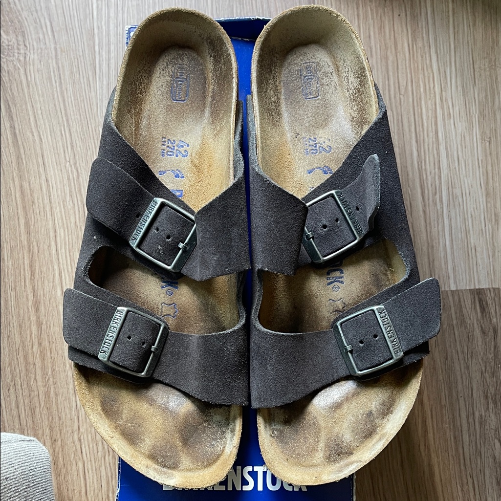 Birkenstock Dark Brown Suede Sandals